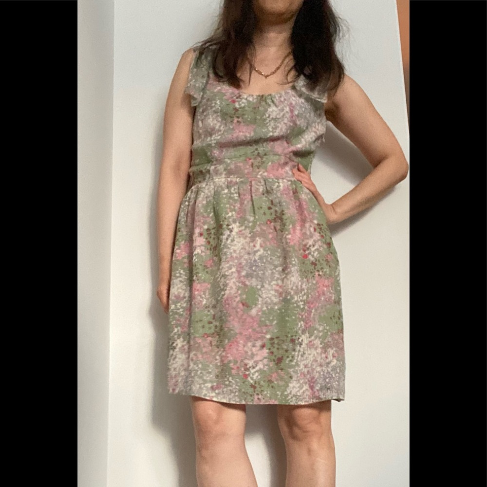 J Crew Silk Printed Dress Size 0